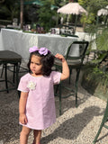 Linen Dress With Pearl Embroidery