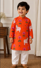 Cow Print Kurta Set