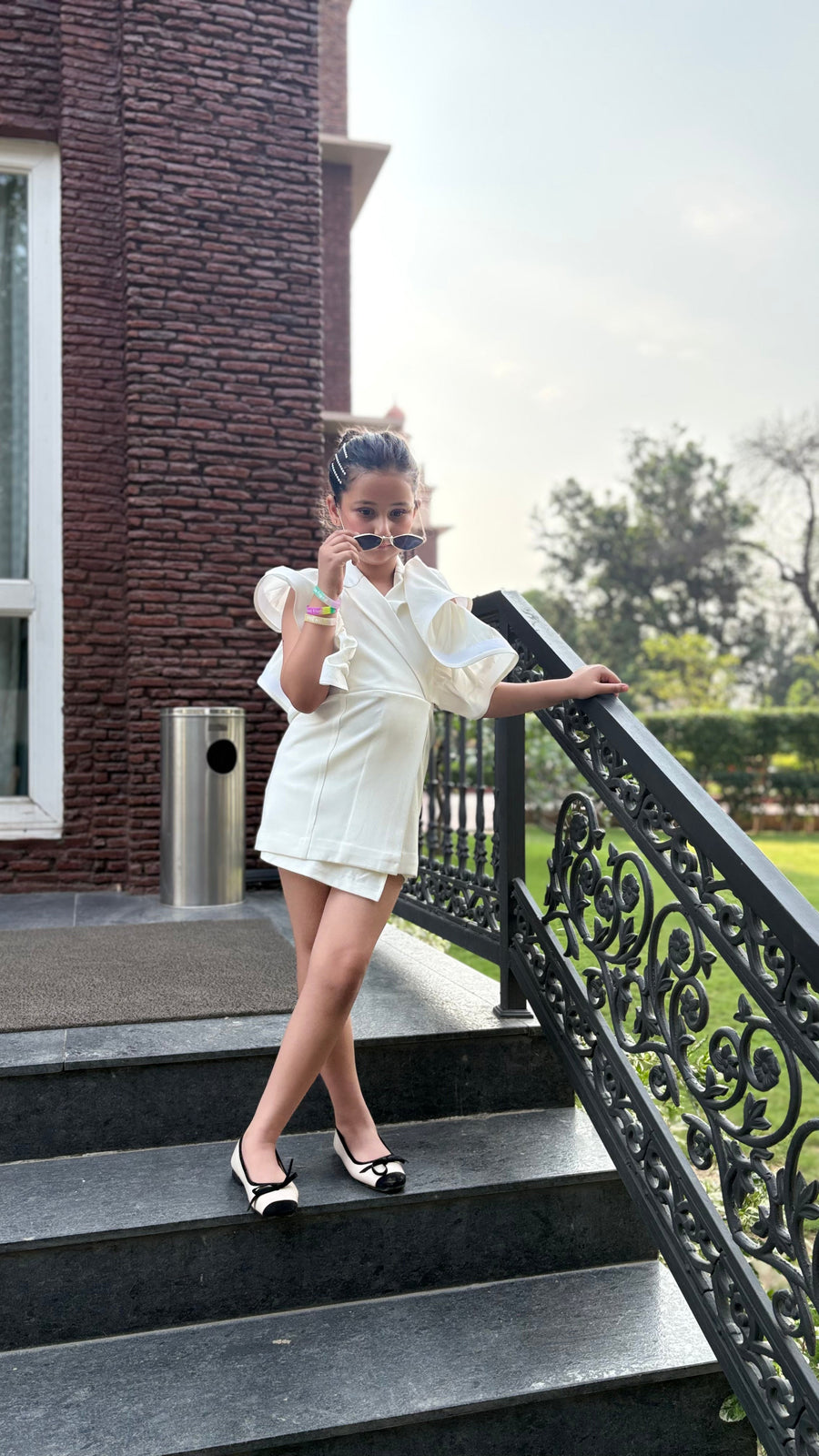 White Ruffled Dress