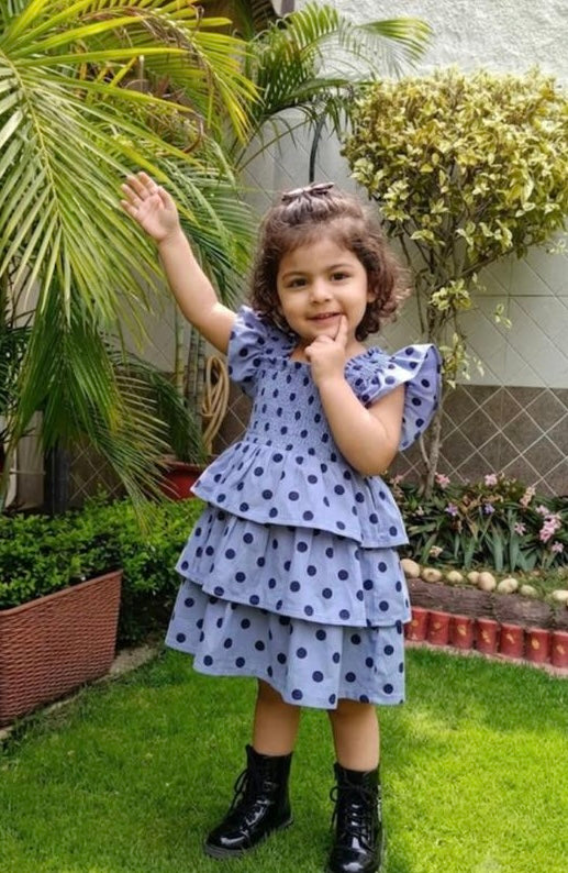 Blue Polka Dress