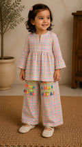 Pastel Check Kurta Palazzo