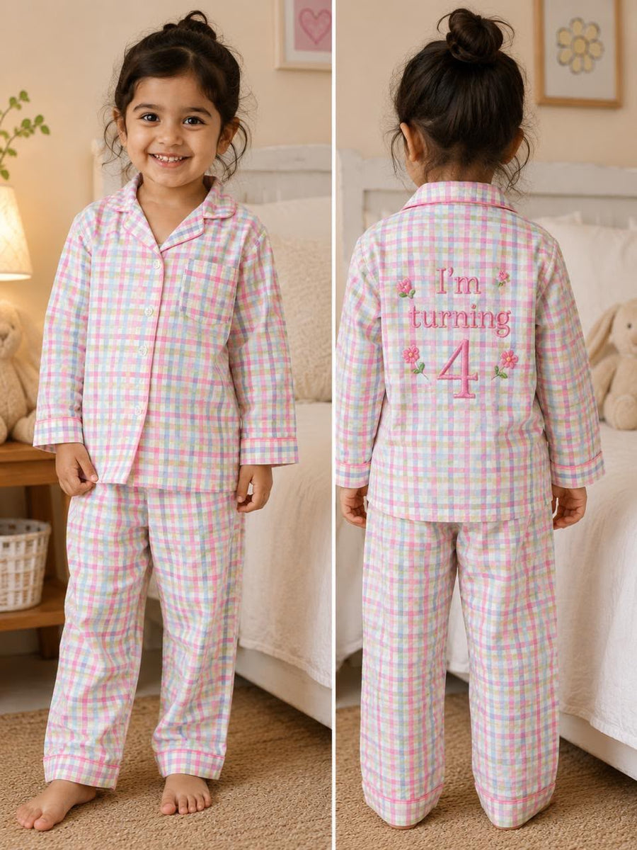 Pink Nightsuit (Written customization at back)